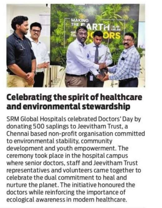 Doctors at SRM Global Hospitals Donate Tree...